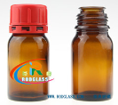 50ml amber reagent glass bottle with tamper evident caps